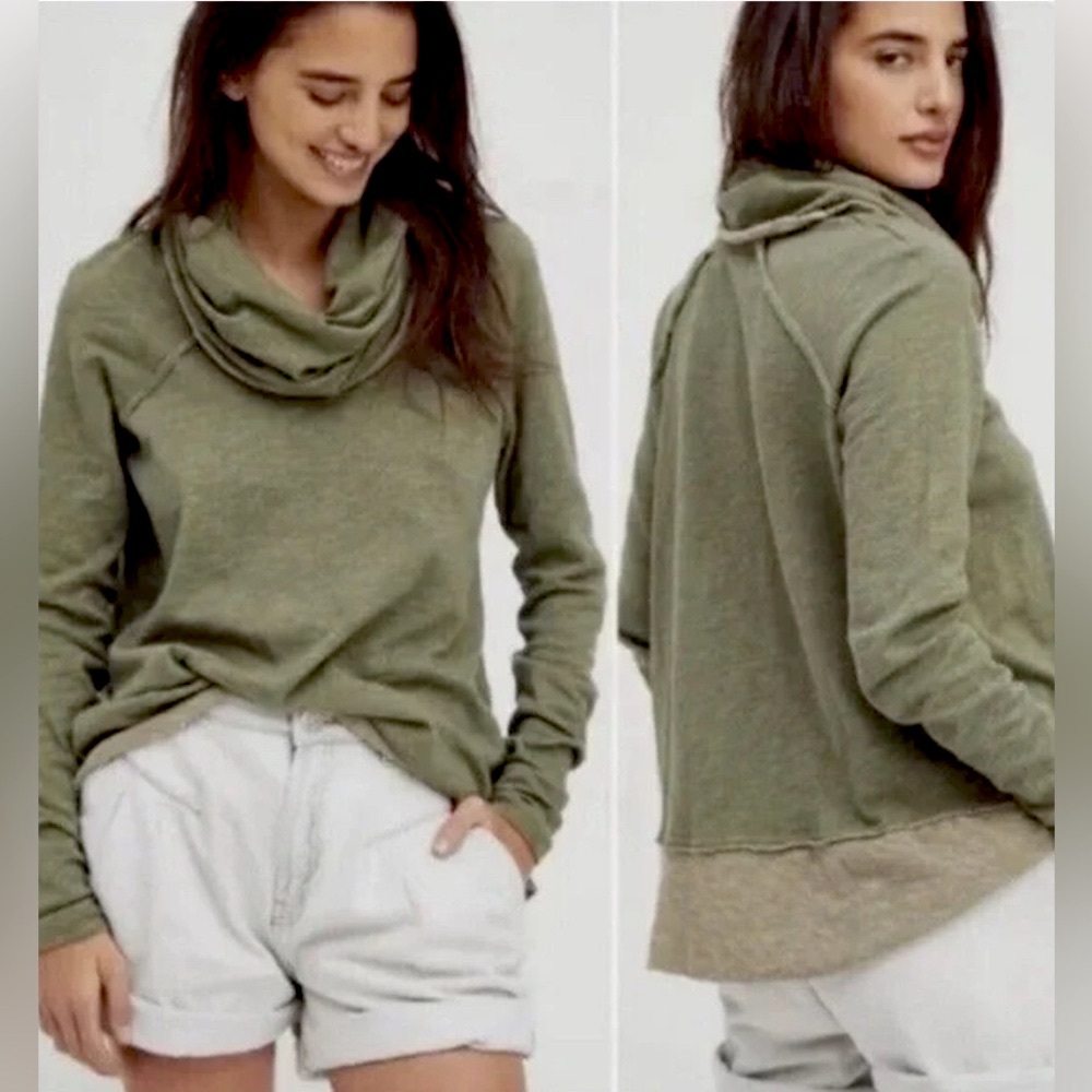 Free People -FP Beach Cocoon Oversized Cowl Boho Pullover Women’s Size M/L (NWT)